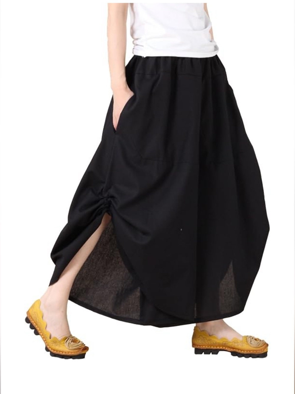 NWOT Mordenmiss Black Pull-On Culottes